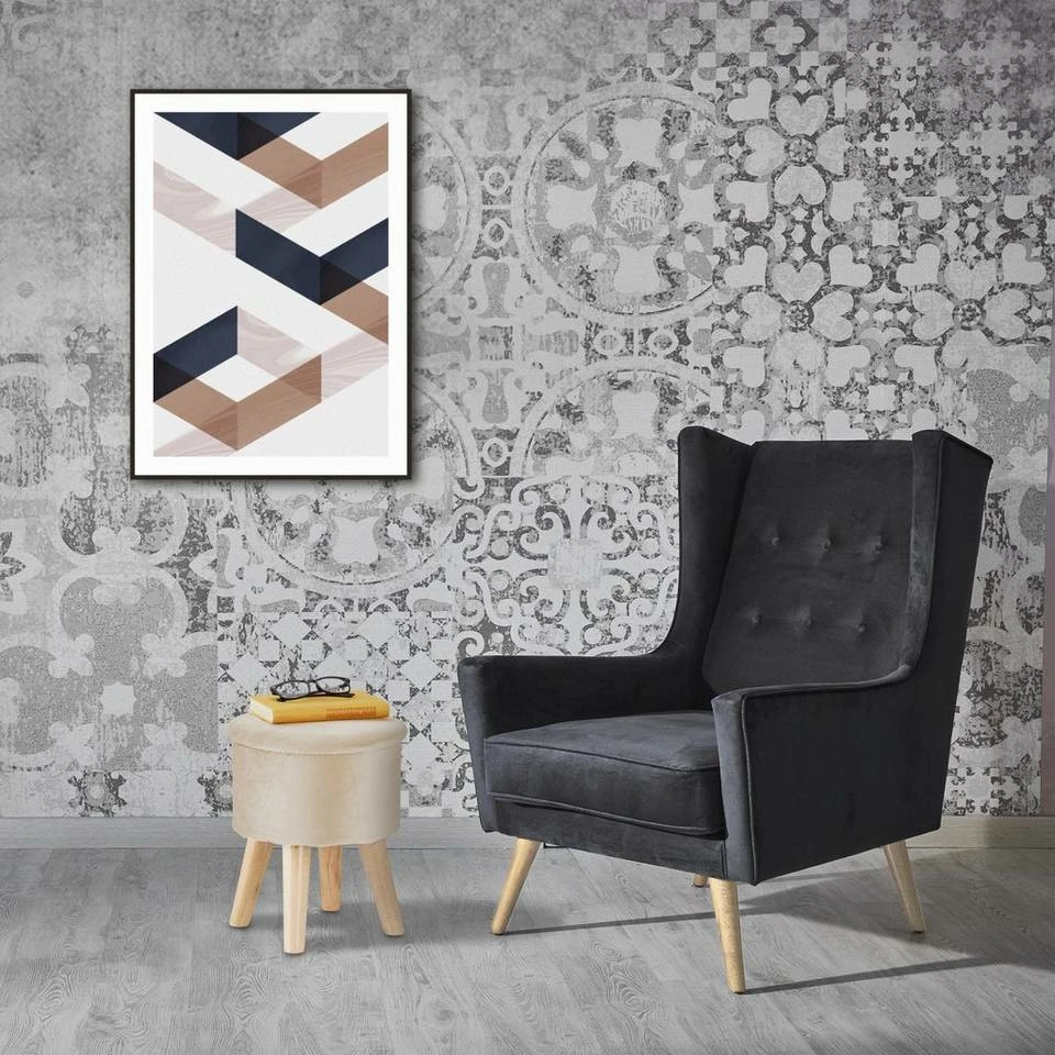 relaxdays Fußhocker »Hocker mit Stauraum aus Samt«, Creme Grau Hellbraun, Anthrazit Hellbraun, Creme Hellbraun, Lila Hellbraun – Bild 2