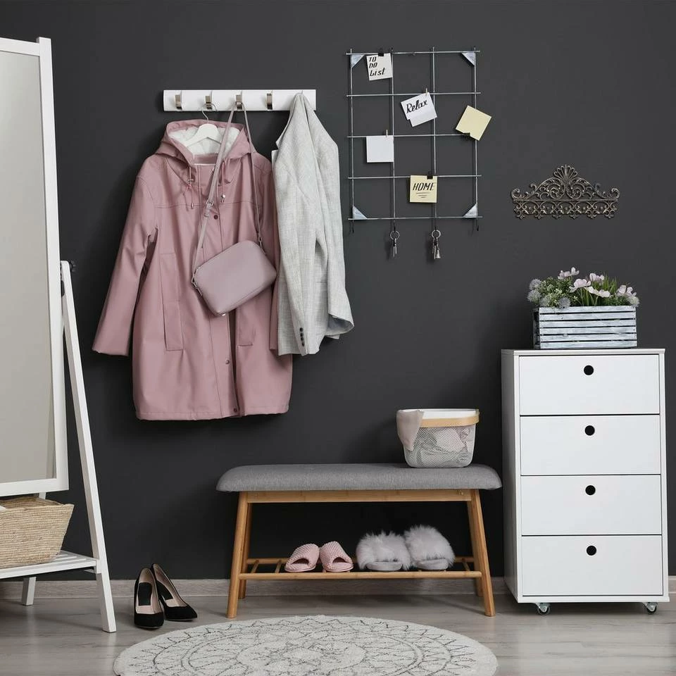 relaxdays Hakenleiste »2 x Garderobenleiste Gusseisen bronze« – Bild 2