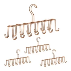 relaxdays Gürtelhalter »4 x Gürtelhalter Metall kupfer«