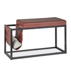 relaxdays Sitzbank »Sitzbank mit Seitentasche«