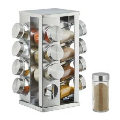 relaxdays Gewürzkarussell »Gewürzkarussell mit 16 Gläsern«