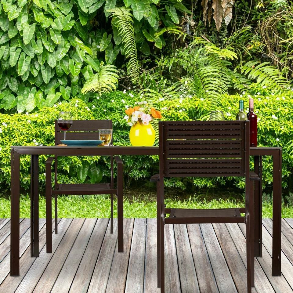 relaxdays Gartentisch »Rechteckiger Gartentisch Holzoptik« – Bild 2