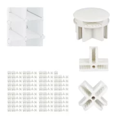 relaxdays Steckregal »160 x Verbindungsstück Steckregal weiß«