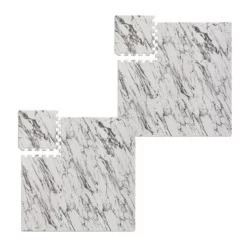 relaxdays Bodenschutzmatte »18 x Bodenschutzmatte Fitness weiß-grau«