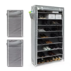 relaxdays Schuhschrank »3 x Schuhschrank VALENTIN hoch anthrazit«