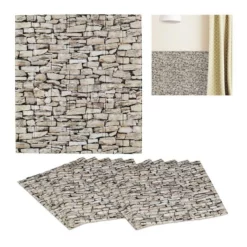 relaxdays Wandpaneel »10x Wandpaneele Steinoptik B«