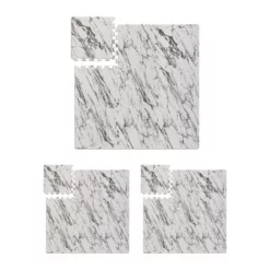 relaxdays Bodenschutzmatte »27 x Bodenschutzmatte Fitness weiß-grau«, 27-St., Set