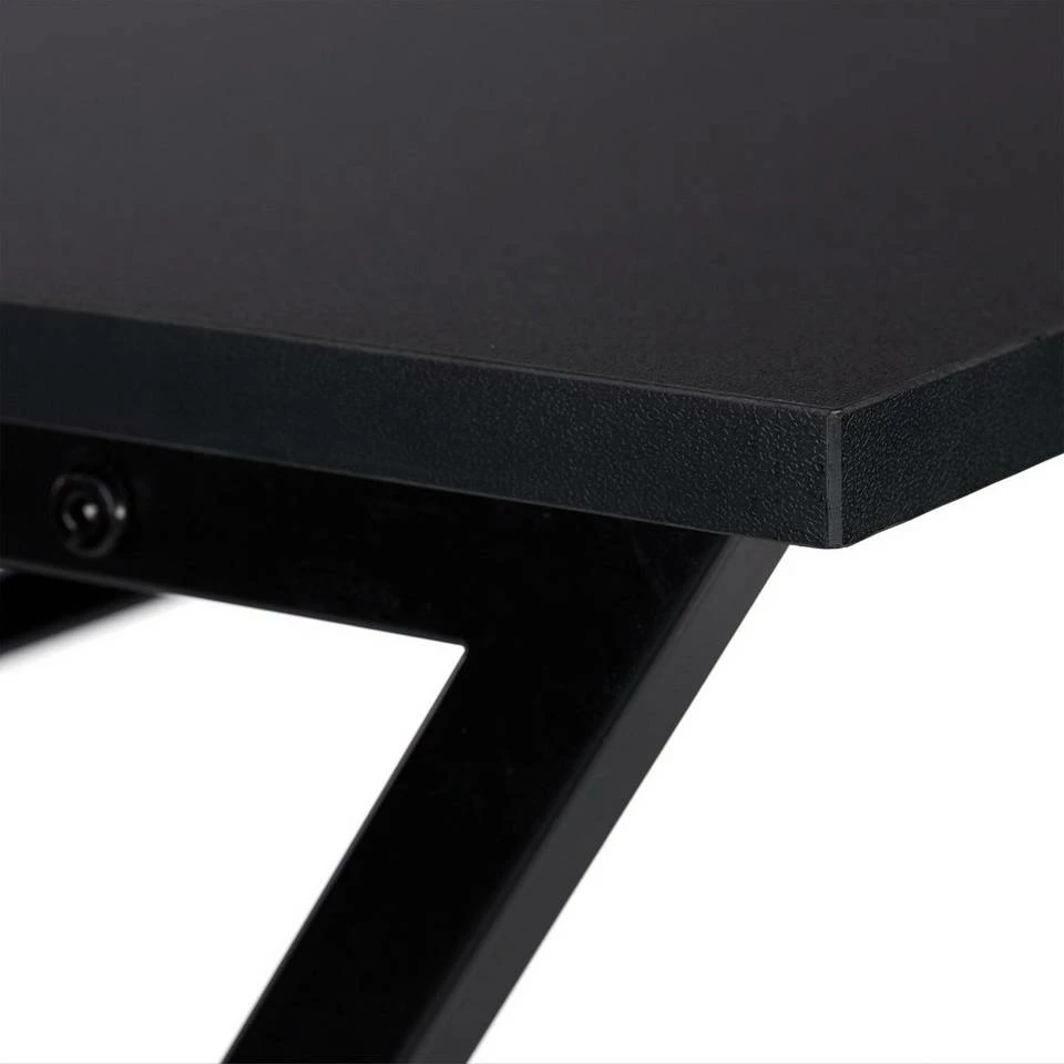 relaxdays Schreibtisch »Schreibtisch Basic«, Schwarz / Schwarz Braun Schwarz, Weiß – Bild 6