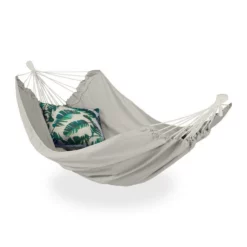 relaxdays Hängematte »Hängematte Baumwolle XXL«, Beige Blau Beige, Grau Beige, Braun Beige