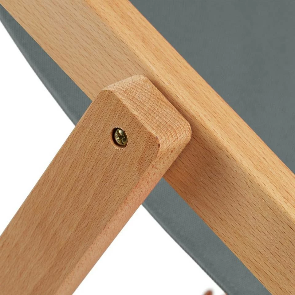 relaxdays Gartenliege »Grauer Liegestuhl aus Holz im 2er Set« – Bild 7