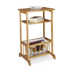 relaxdays Beistelltisch »Beistelltisch mit Magazinhalter«