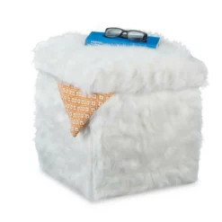 relaxdays Sitzwürfel »Sitzwürfel mit Fell«