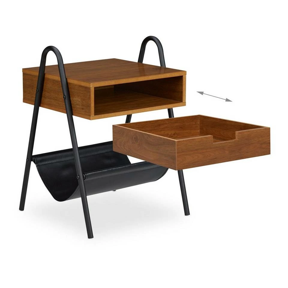 relaxdays Beistelltisch »Beistelltisch mit Schublade Industrial« – Bild 6