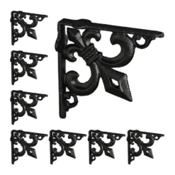 relaxdays Wandregalhalter »8 x Regalwinkel Gusseisen antik schwarz«