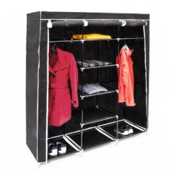 relaxdays Stoffschrank »1 x Stoffkleiderschrank XXL schwarz«