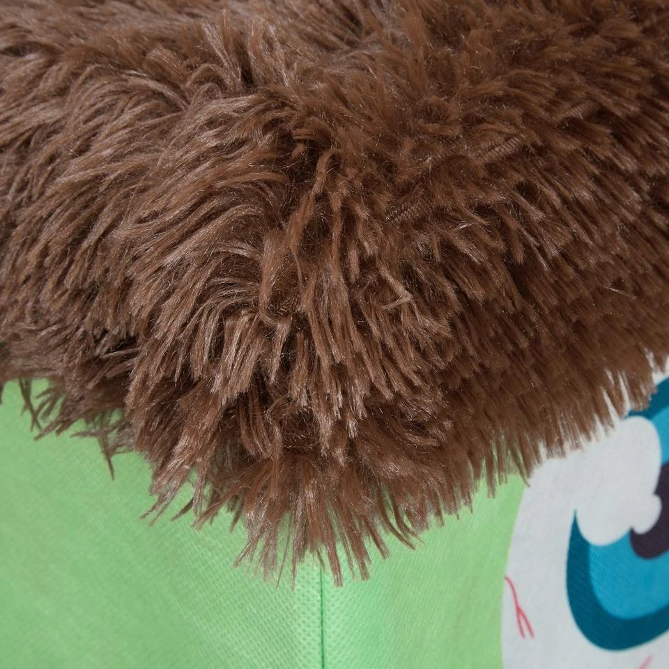 relaxdays Sitzhocker »Sitzhocker Kinder Monster«, A Grün Braun, Dunkelblau Grau – Bild 8