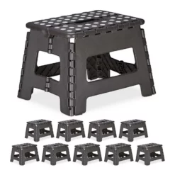 relaxdays Tritthocker »10 x Klapphocker faltbar M dunkelgrau«
