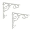 relaxdays Wandregalhalter »2 x Regalwinkel antik weiß«