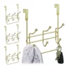 Türgarderobe »4 x Türgarderobe mit 3 Doppelhaken gold«, relaxdays