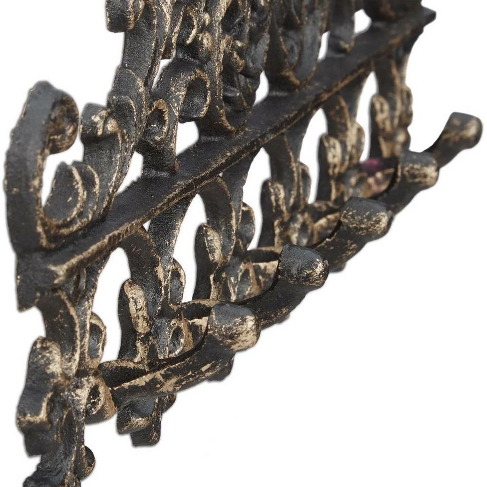 relaxdays Hakenleiste »2 x Garderobenleiste Gusseisen bronze« – Bild 6