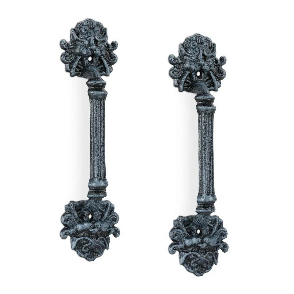 relaxdays Möbelgriff »Möbelgriffe Vintage 2er Set«, Braun Grau, Braun Gold – Bild 9