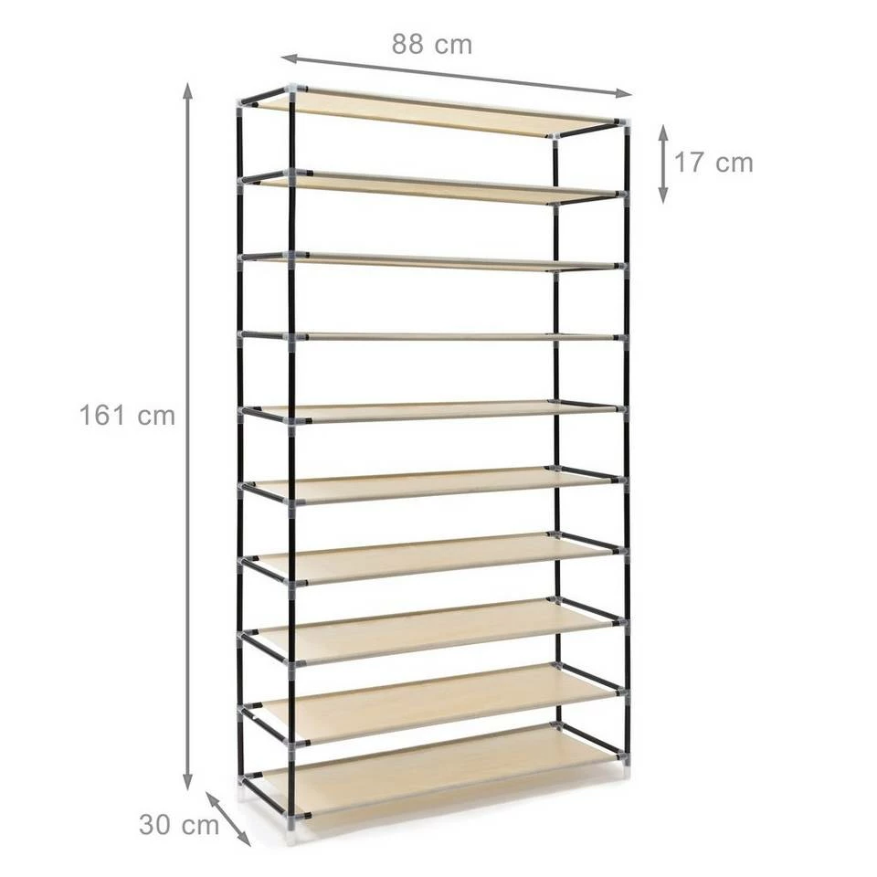 relaxdays Schuhschrank »3 x Schuhschrank VALENTIN hoch beige« – Bild 4