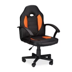 relaxdays Gaming-Stuhl »Gaming Stuhl XR7 aus Kunstleder«, Orange Schwarz Gr&uuml;n, Schwarz Wei&szlig;, Schwarz Grau, Schwarz Rot