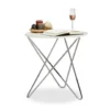 relaxdays Beistelltisch »Beistelltisch rund in weiß«, Dia. 60cm