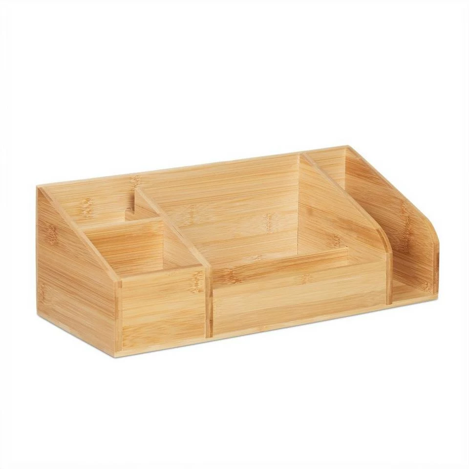 relaxdays Schreibtischaufsatz »Schreibtisch Organizer aus Bambus« – Bild 9