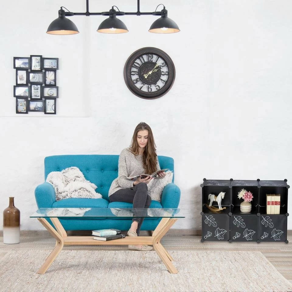 relaxdays Standregal »Regalsystem mit Türen« – Bild 2