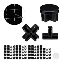 relaxdays Steckregal »80 x Verbindungsstück Steckregal schwarz«