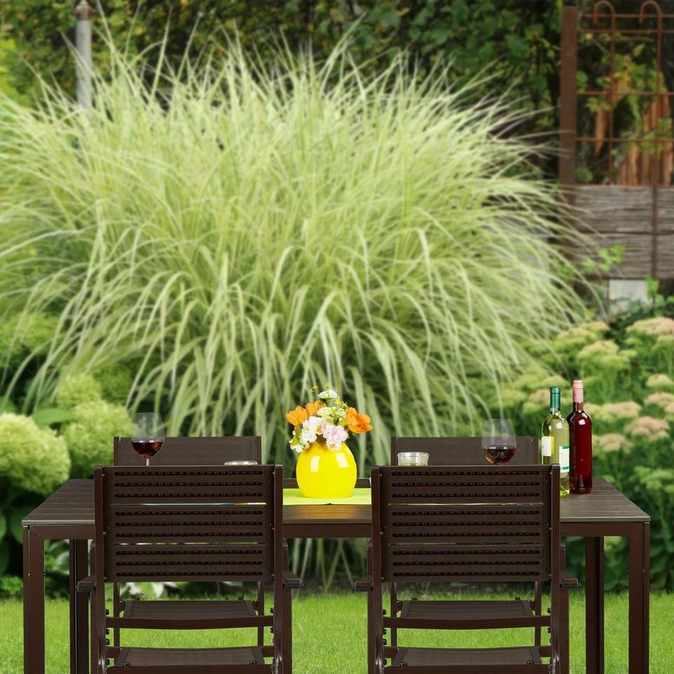 relaxdays Gartentisch »Rechteckiger Gartentisch Holzoptik« – Bild 5