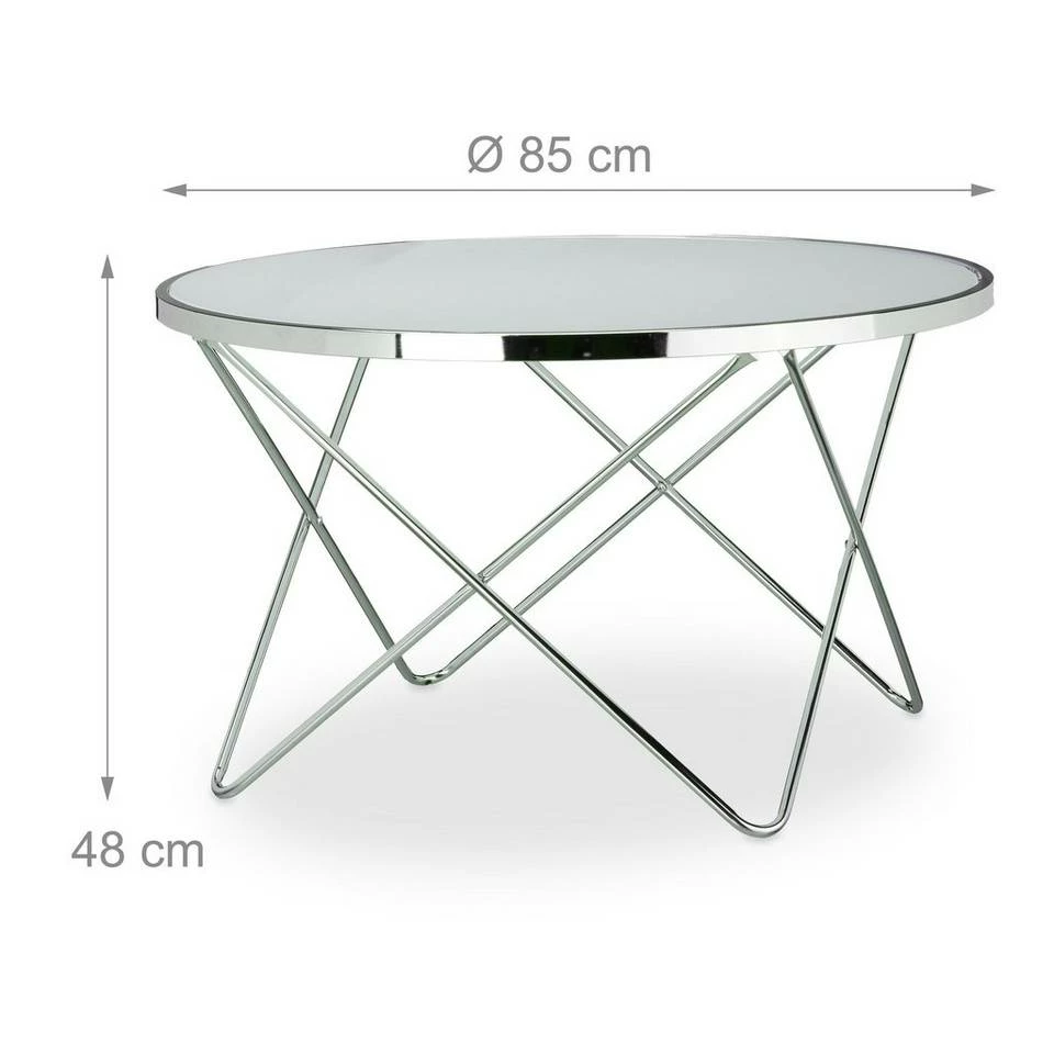 relaxdays Beistelltisch »Beistelltisch Milchglas Large« – Bild 4