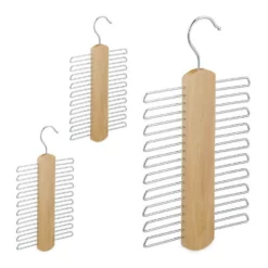 relaxdays Krawattenhalter »3 x Krawattenbügel aus Holz«