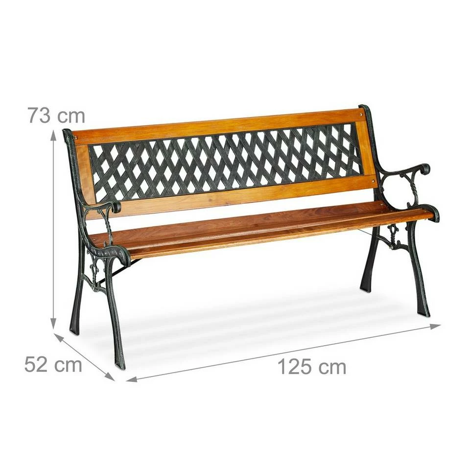 relaxdays Gartenbank »Gartenbank Flechtdesign« – Bild 4