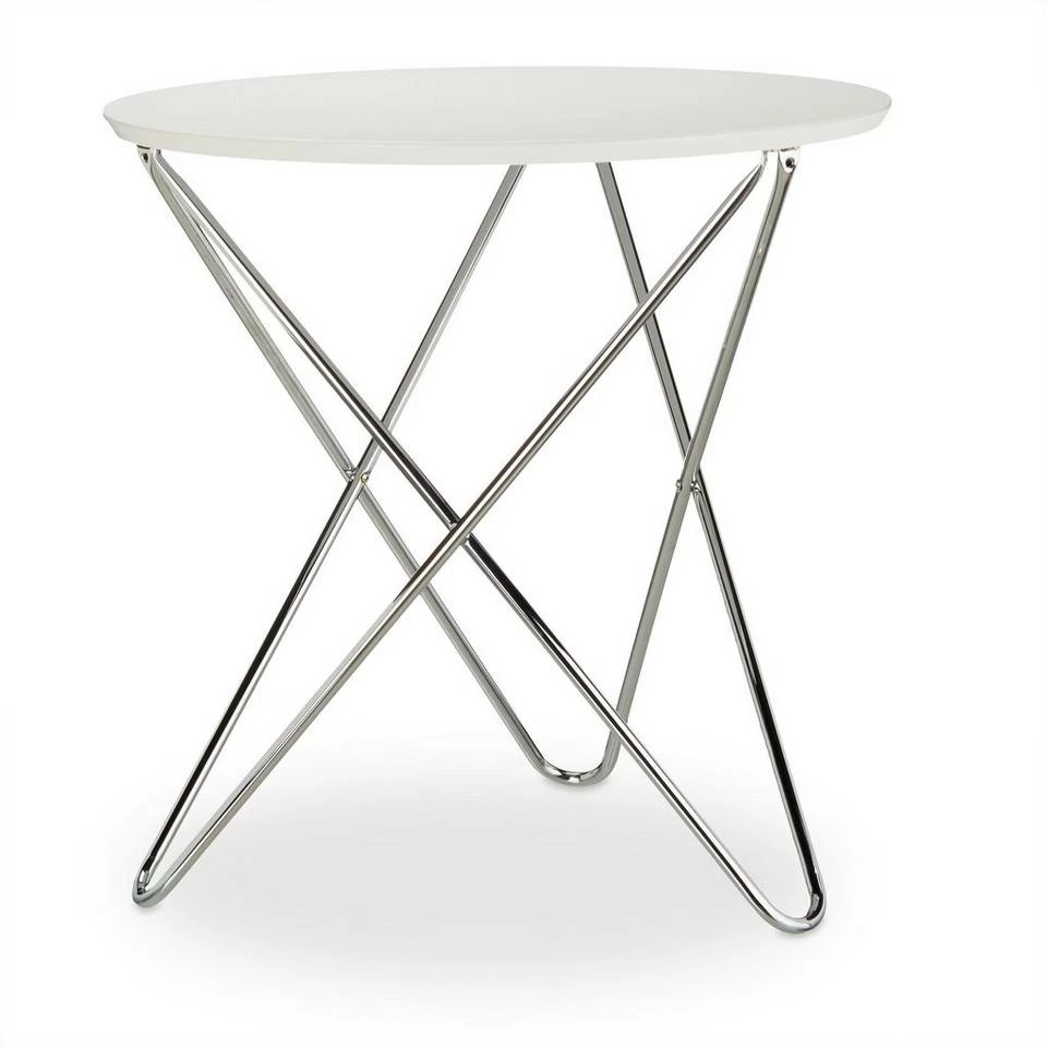 relaxdays Beistelltisch »Beistelltisch rund in weiß«, Dia. 60cm – Bild 9