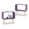 relaxdays Standregal »2 x Standregal klein violett«