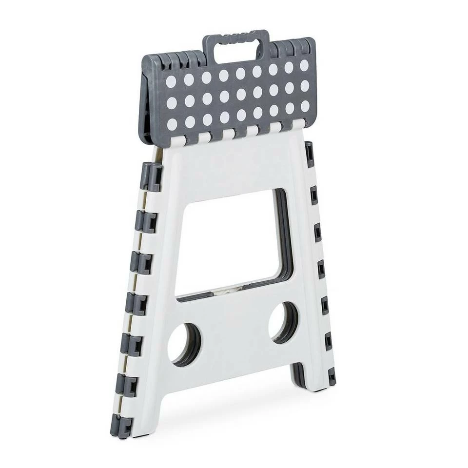 relaxdays Fußhocker »1 x XL Tritthocker in Weiß-Grau« – Bild 9