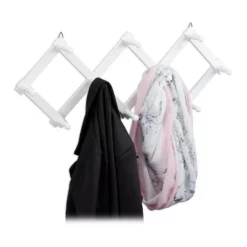 relaxdays Wandgarderobe »1 x Wandgarderobe Holz weiß faltbar«