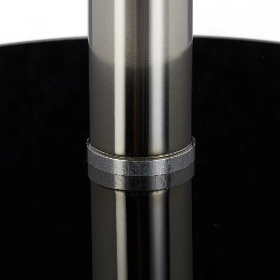 relaxdays Beistelltisch »Beistelltisch Glas Edelstahl«, Schwarz Weiß Silber, Schwarz Silber – Bild 7