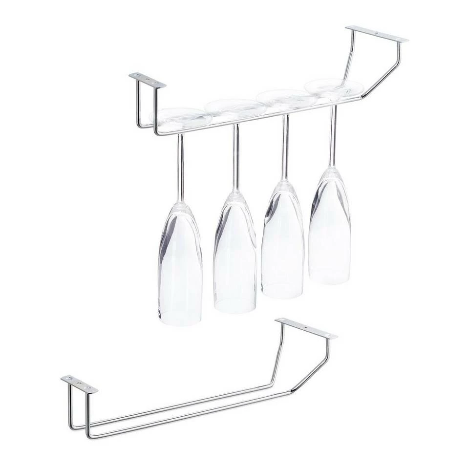 relaxdays Gläserhalter »2 x Weinglashalter für 4 Gläser«