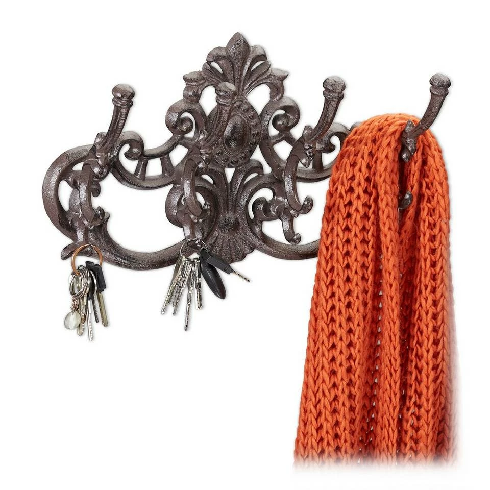 relaxdays Garderobenleiste »1 x Garderobenleiste Vintage braun«