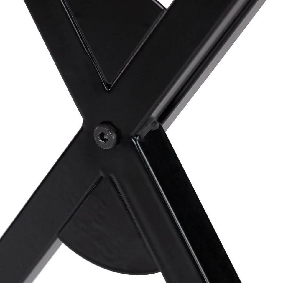 relaxdays Schreibtisch »Schreibtisch Basic«, Schwarz / Schwarz Braun Schwarz, Weiß – Bild 7