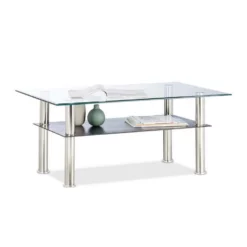 relaxdays Couchtisch »Vierbeiniger Couchtisch Glas«