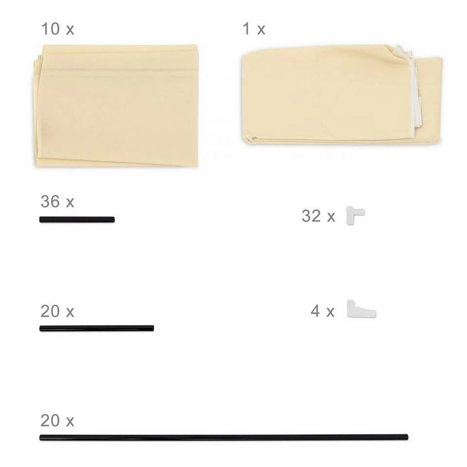 relaxdays Schuhschrank »3 x Schuhschrank VALENTIN hoch beige« – Bild 7