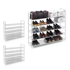 relaxdays Schuhregal »3 x Schuhregal für 20 Paar Schuhe weiß«