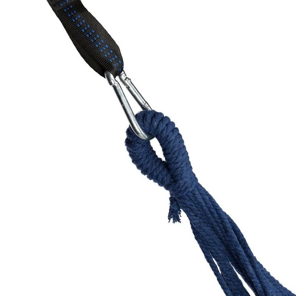 relaxdays Hängematte »Hängematte XXL Baumwolle«, Türkis Dunkelblau Grün, Gelb Lila Rot, Weiß Grau, Weiß Braun Grau – Bild 8