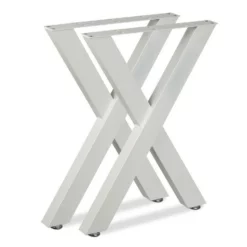 relaxdays Tischbein »Tischbeine 2er Set X-Form«, Grau Weiß, Schwarz