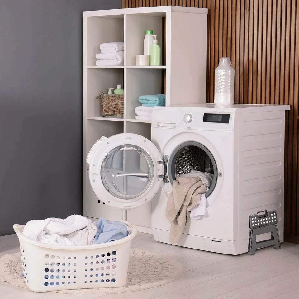 relaxdays Tritthocker »4 x Klapphocker faltbar M dunkelgrau« – Bild 3