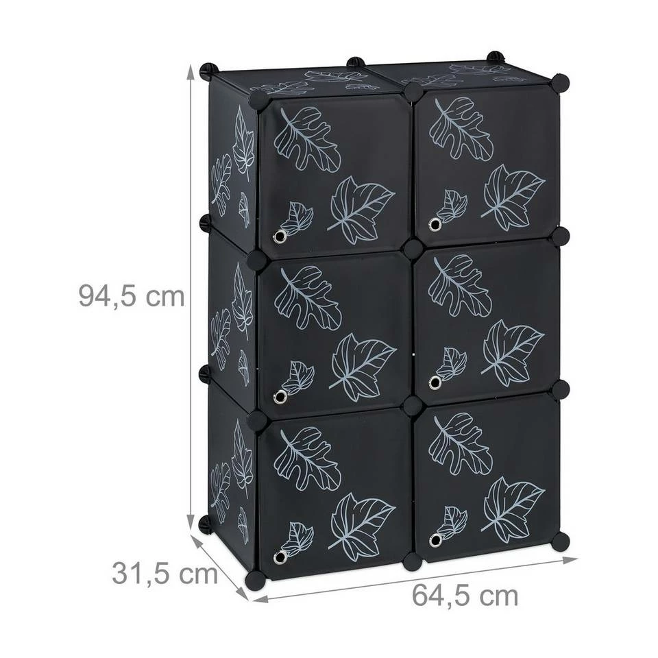 relaxdays Standregal »Regalsystem mit Türen« – Bild 4